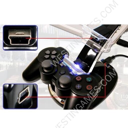 Dual Controller Charging Stand For Sony PS3 Wireless Joypad - Image 6