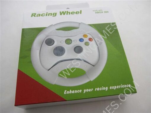 Racing Wheel White for XBOX 360 Slim Wireless Controller - Image 5