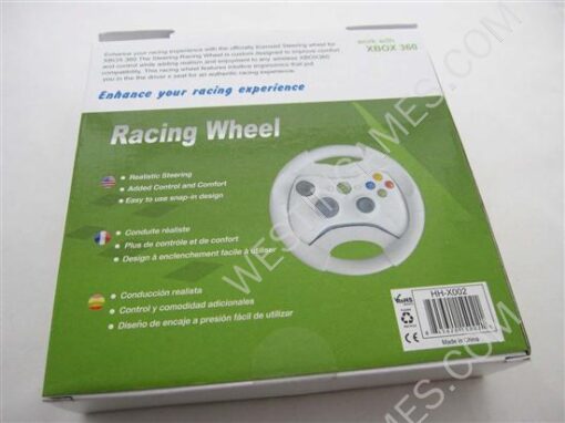 Racing Wheel White for XBOX 360 Slim Wireless Controller - Image 6