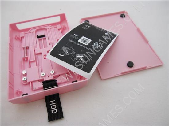 Internal Hard Drive HDD Housing Shell Case DIY Clip and Lock Pink for XBOX360 SLIM (OEM) - Image 3