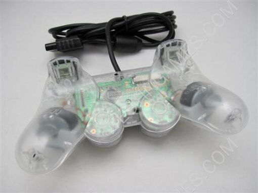 Wired Controller Joypad Dualshock 2 Transparent White for Sony PS2 - Image 3