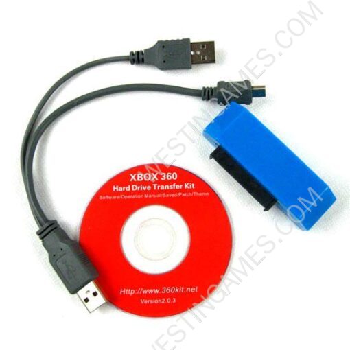 USB Hard Drive HDD Transfer Cable Kit Blue for XBOX 360 Slim - Image 2