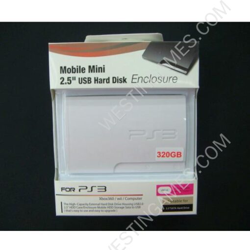 320G/GB 2.5 inch USB 2.0 External HDD Hard Disk Storage White for PS3 / Xbox360 /Wii/ PC