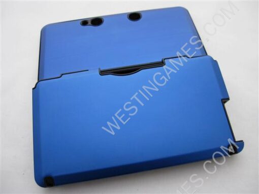 Protective Plastic Case with Aluminum Cover Blue for N3DS/3DS - Image 2