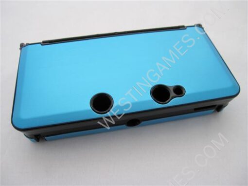Protective Plastic Case with Aluminum Cover Light Blue for N3DS/3DS