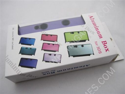 Protective Plastic Case with Aluminum Cover Purple Violet for N3DS/3DS - Image 3