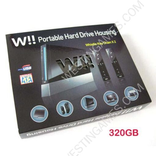 320GB Mini Wii Console Shaped External Storage USB 2.0 2.5" SATA Portable Hard Drive HDD Black - Image 2
