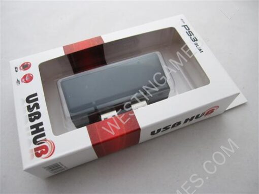4-Port USB Hub SD Card Reader Adapter for PS3 Slim