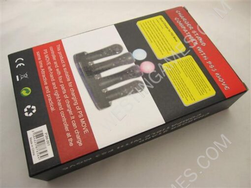 Four Port Charger Charging Stand with USB Cable Black for PS3 Move Controllers (US) - Image 6