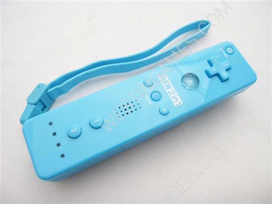 2IN1 Remote Controller with Built-in Motion Plus Light Blue for Nintendo Wii (NEUTRAL) - Image 3