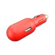 Mini 2 USB Ports Car Charger Red for Apple Iphone 4/Ipad/PSP/ PSPgo/3DS/DSiXL/DSi/DSl/ MP3/MP4