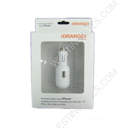 Mini 2 USB Ports Car Charger White for Apple Iphone 4/Ipad/PSP/ PSPgo/3DS/DSill/DSi/DSl/ MP3/MP4 - Image 2