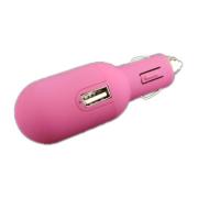 Mini 2 USB Ports Car Charger Purple for Apple Iphone 4/ ipad/psp/pspgo/3ds/ dsill/dsi/dsl/mp3