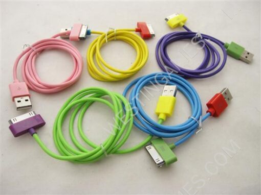 1M USB Sync Charging & Data Cable Cord for iPhone 4 4S /iPad 2 (7 Colors)