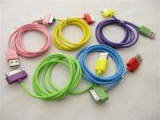 1M USB Sync Charging & Data Cable Cord for iPhone 4 4S /iPad 2 (7 Colors)