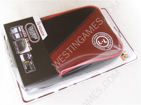 Soft Protective Carrying Leather Pouch with Carabiner Clip for NDSi LL (Black + Red) - Image 4
