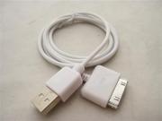 6Pin USB Sync Charging & Data Cable Cord White for iPhone 4 4S /iPad 2 (1M)