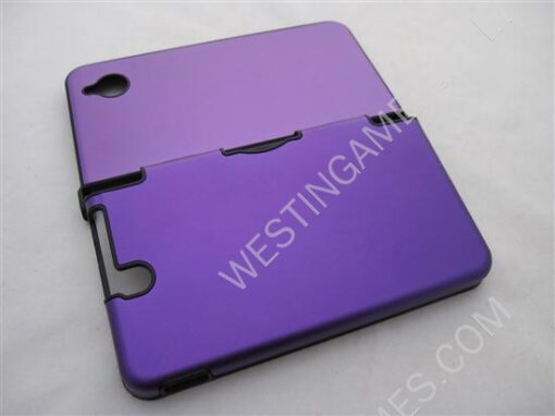 Protective Plastic Case with Aluminum Cover Purple for NDSi LL/XL - Image 2