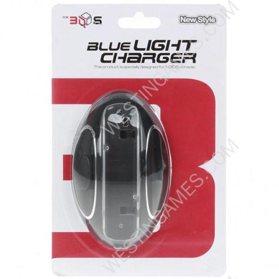 Compact Charging Docking Station with Blue Light Black for N3DS (2 Colors) - Image 4
