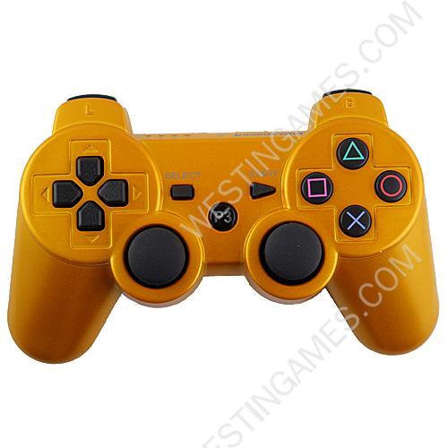 DualShock 3 Wireless Bluetooth SIXAXIS Controller Golden Without Packing for PS3 V3.7 (NEUTRAL)