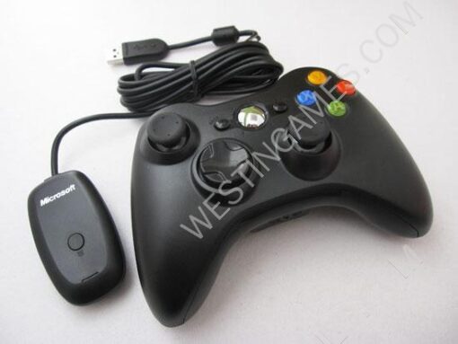 2.4Ghz Wireless Controller with Gaming Receiver Black for XBOX360 Slim / Windows PC - Image 3