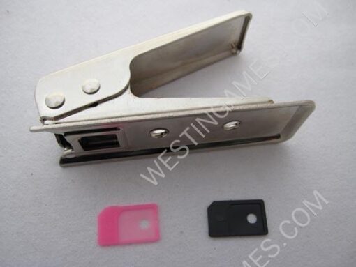 Stainless Steel Micro Sim Card Cutter for iPhone 4 4S /iPad with Two SIM Adapters - Image 2
