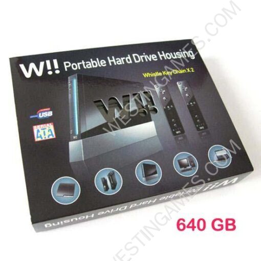 640GB Mini Wii Console Shaped External Storage USB 2.0 2.5" SATA Portable Hard Drive HDD Black - Image 2