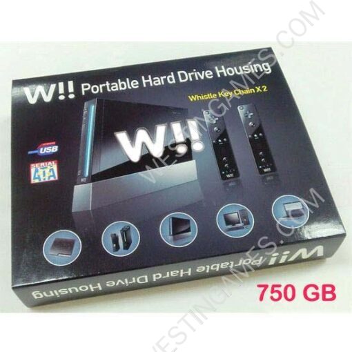 750GB Mini Wii Console Shaped External Storage USB 2.0 2.5" SATA Portable Hard Drive HDD White - Image 2