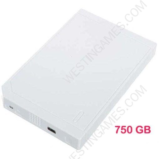 750GB Mini Wii Console Shaped External Storage USB 2.0 2.5" SATA Portable Hard Drive HDD White - Image 3