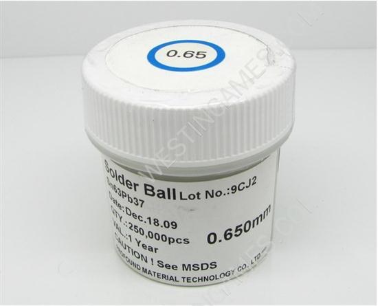0.65MM Balls BGA Soldering Solder Reballing Leaded 250K