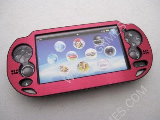 Protect Plastic Aluminum Cover Case for Playstation Vita PSVita - Red