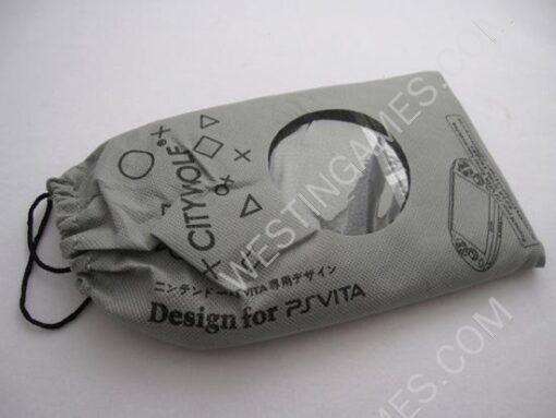 Litchi Nut Pattern Leather Pouch Bag for PSVITA PS VITA - Black - Image 4