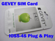 GEVEY Plus iOS5-4S Ultra S Unlock Sim Card For iPhone 4S iOS 5.1