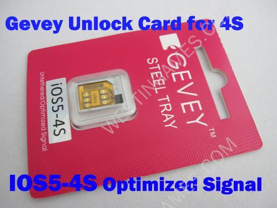 New GEVEY Ultra S Unlock SIM Card On IOS 5.0 / 5.1 Plug and Play for iPhone 4S