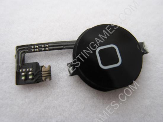 Back Home Button & Home Button Flex Cable Black for iPhone 4S (OEM)