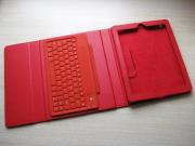 76-Key Wireless Bluetooth Silicon Keyboard Leather Case Cover for Apple iPad 2 iPad 3 - Red 02