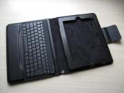 Wireless Bluetooth Plastics ABS Keyboard Leather Case Cover Black for Apple iPad 2 / 3