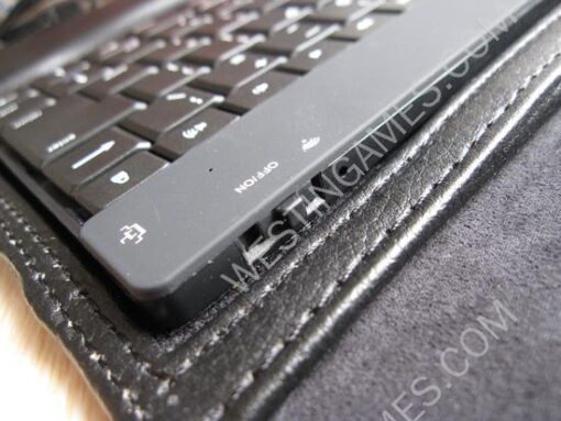 Wireless Bluetooth Plastics ABS Keyboard Leather Case Cover Black for Apple iPad 2 / 3 - Image 3