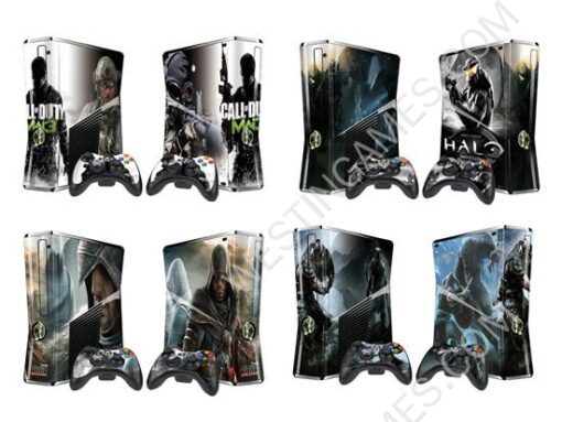 Dual Colored Skin Sticker for XBOX360 Slim