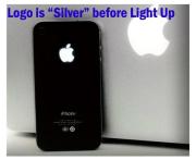Near Luminescent Logo Light Up LED Light Mod Kit BLACK/White for Apple iPhone 4 4G (Silver)