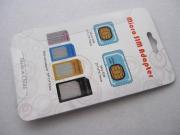 Professional Crystal Micro Sim to Mini Sim Card Adapter for iPhone / iPad /Mobile Phone - Black 04