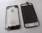 Full LCD Screen + Touch Screen Digitizer Assembly with Back Cover for iPhone 4 (Transparent Black)