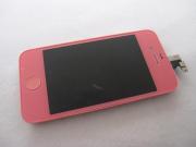 Full LCD Screen + Touch Screen Digitizer Assembly with Back Cover for iPhone 4 - Pink 02