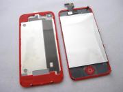 Full LCD Screen + Touch Screen Digitizer Assembly with Back Cover for iPhone 4 - Red 02