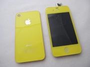 Full LCD Screen + Touch Screen Digitizer Assembly with Back Cover for iPhone 4 - Yellow