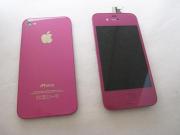 Full LCD Screen + Touch Screen Digitizer Assembly with Back Cover for iPhone 4 - Purple