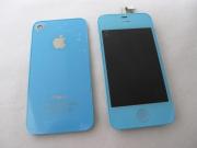 Full LCD Screen + Touch Screen Digitizer Assembly with Back Cover for iPhone 4 - Light Blue