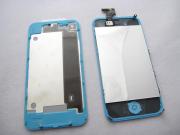 Full LCD Screen + Touch Screen Digitizer Assembly with Back Cover for iPhone 4 - Light Blue 02