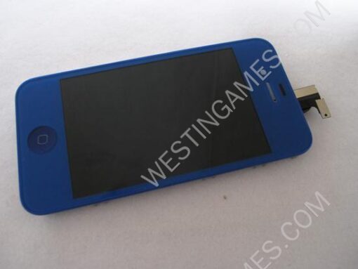 Full LCD Screen + Touch Screen Digitizer Assembly with Back Cover for iPhone 4 - Deep Blue - Image 3