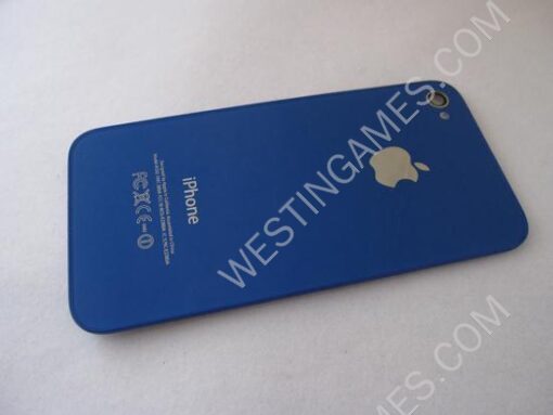 Full LCD Screen + Touch Screen Digitizer Assembly with Back Cover for iPhone 4 - Deep Blue - Image 4